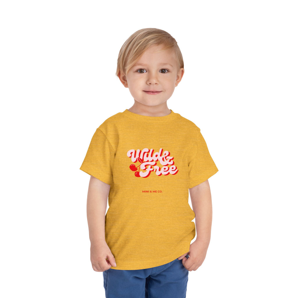 Toddler Graphic Tee - 'Wild & Free' Short Sleeve Shirt